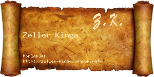 Zeller Kinga névjegykártya