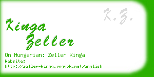 kinga zeller business card